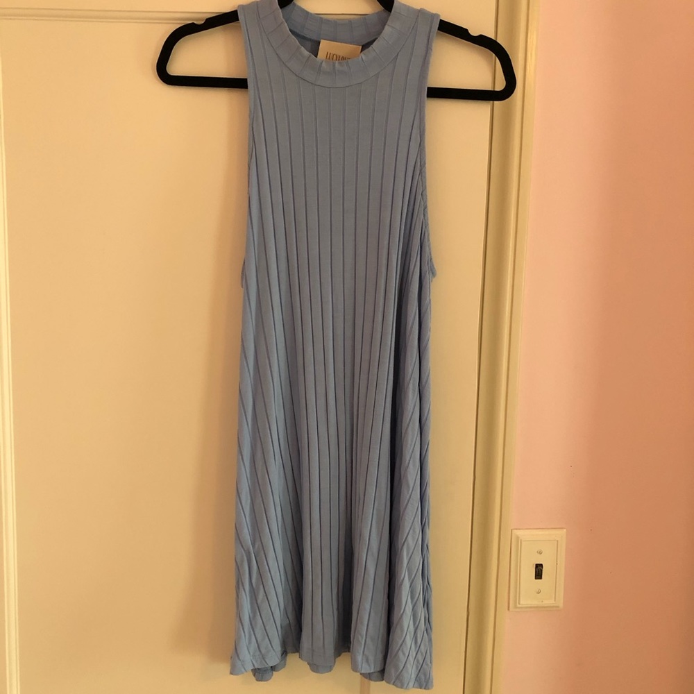 flowy high neck summer dress